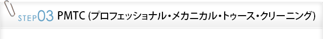STEP3：PMTC　(プロフェッショナル・メカニカル・トゥース・クリーニング)